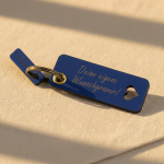 Personalisierter Schlüsselanhänger aus Leder mit Gravur - 4mm Öse