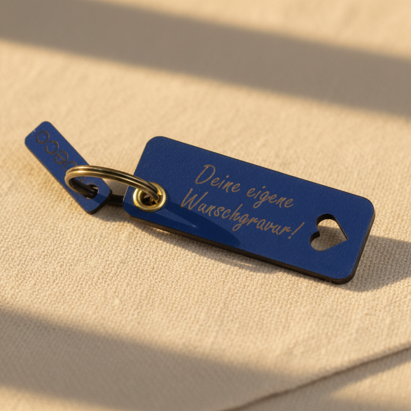 Personalisierter Schlüsselanhänger aus Leder mit Gravur - 4mm Öse