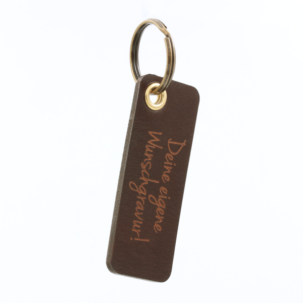 Personalisierter Schlüsselanhänger aus Leder mit Gravur - sueco