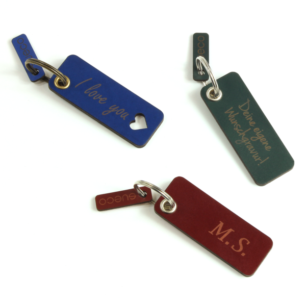 personalisierter Schlüsselanhänger leder&metall (verschiedene Varianten)
