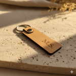 Generated Image November 14, 2025 - 11_53AM Schlüsselanhänger aus Erlenholz – personalisiert (Rechteck)