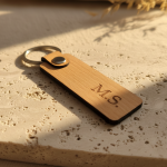 Generated Image November 14, 2025 - 11_53AM Schlüsselanhänger aus Erlenholz – personalisiert (Rechteck)