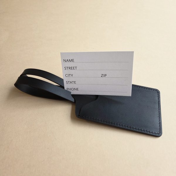 kofferanhaenger-leder-schwarz-adresskarte-143053 Kofferanhänger aus Leder mit Adressfach